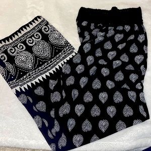 Black and White Palazzo Pants